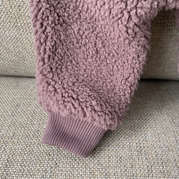 NEW Carters Baby Boys Teddy Bear One Piece Brown Hooded Sherpa Fleece 6 Months - Picture 7 of 10